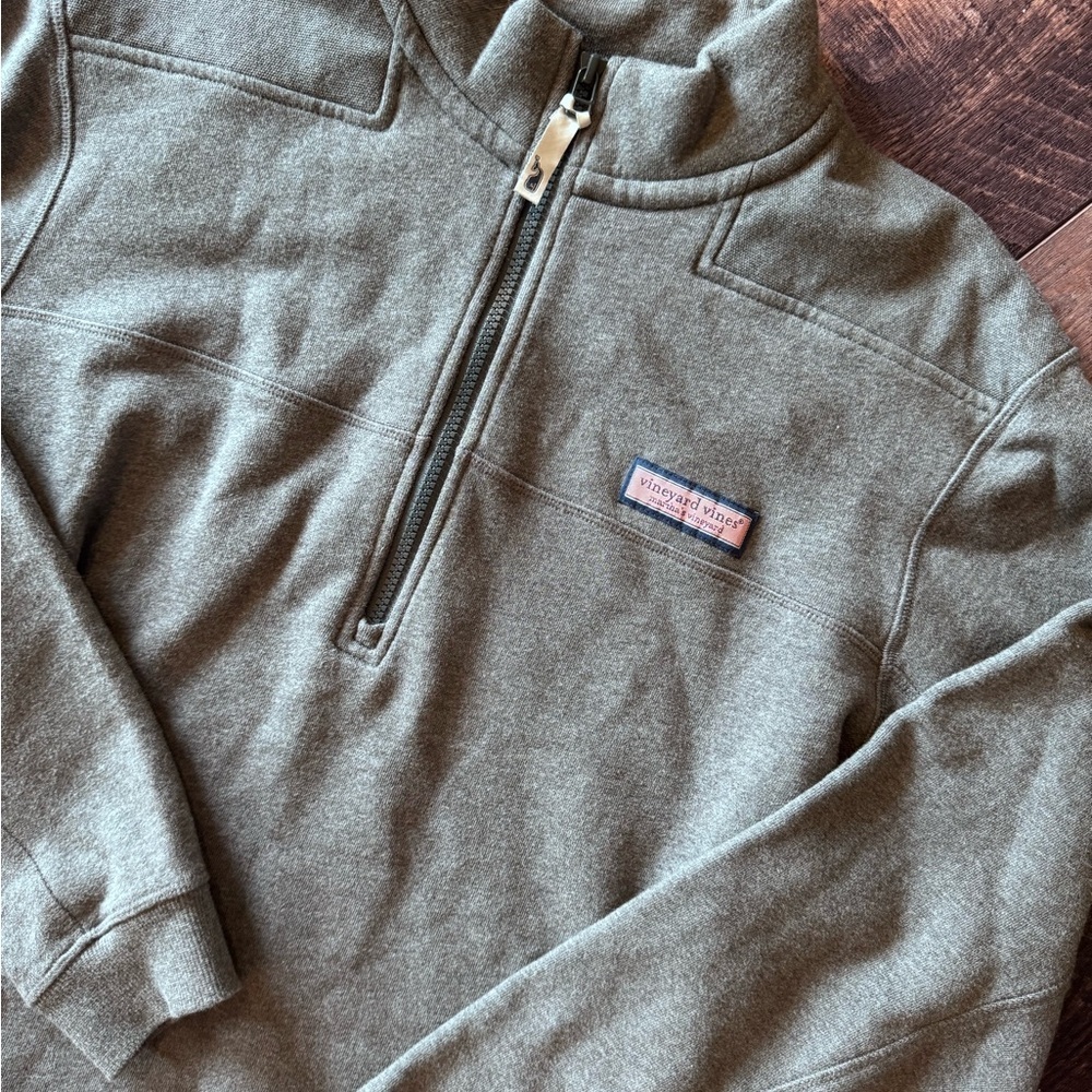 Vineyard Vines “by Shep & Ian” Quarter Zip Pullover Gray Size S Martha’s Vineyar